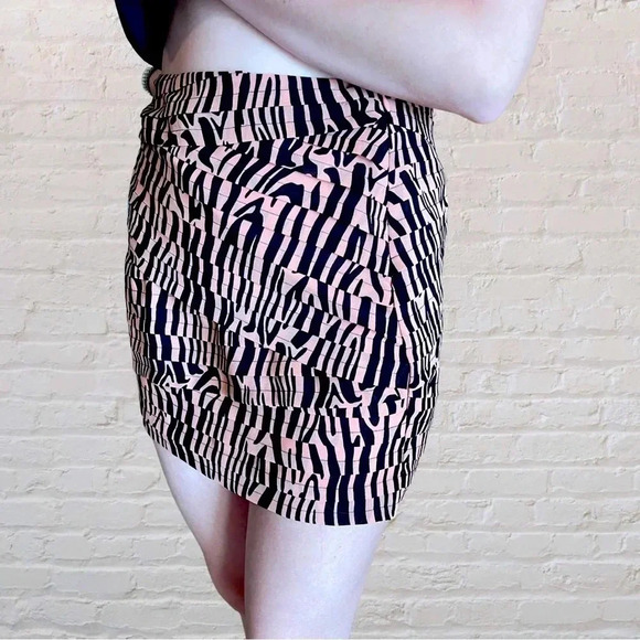 A/X Armani Exchange Dresses & Skirts - A/X Armani Exchange 100% Polyester Pink/ Black Zebra Mini skirt
